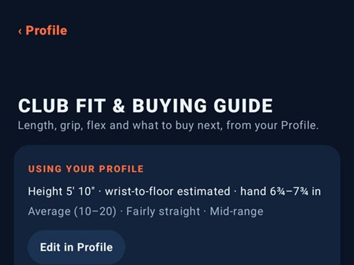 Club Fit and Buying Guide questions