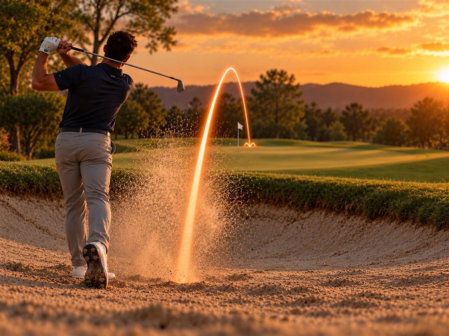 Greenside bunker splash shot