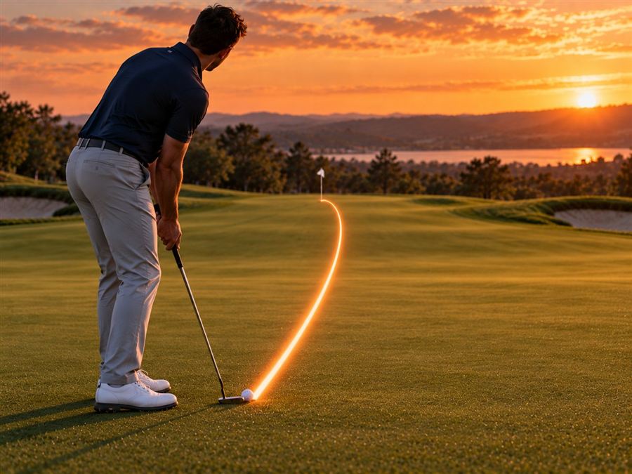 Lag putt with tracer
